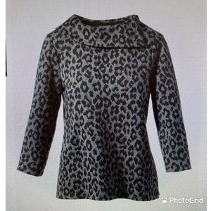 Chico’s Shimmer & Shine Zipper Collar Top